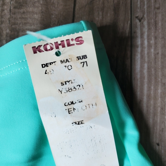 NWT ZEROXPOSUR Girl’s Turquoise Ruched Swim Skirt Coverup M 10 / 12 - Picture 9 of 13